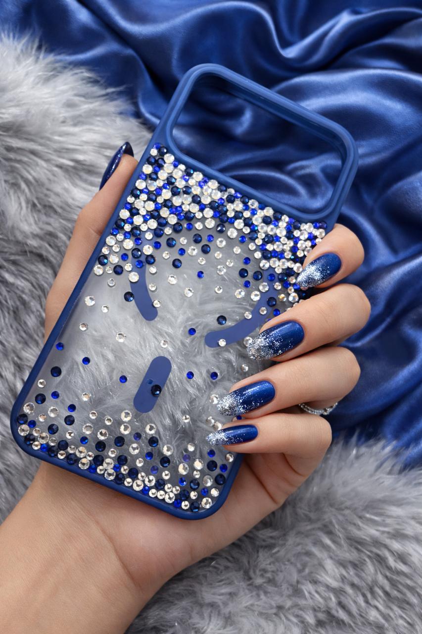 Titamium Blue Sparkle Rhine Stone Case (#RS-092)