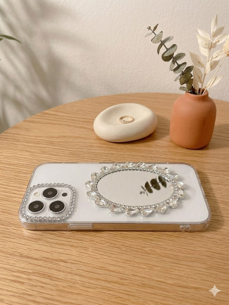 Round Mirror Stone Case (#RS-063)