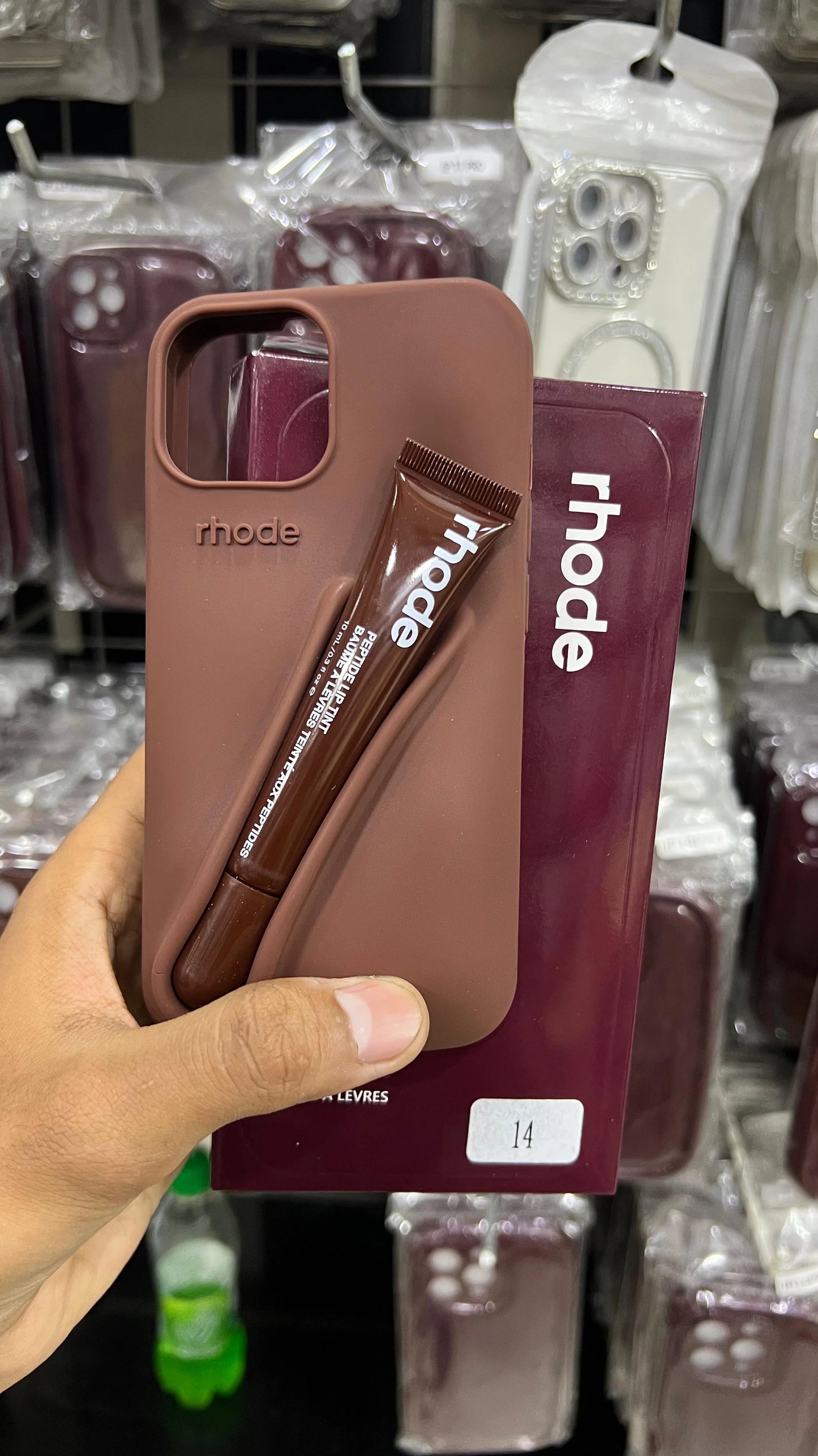 Trendy Rhode Lip SIlicone Case With Original Rhode LipGloss