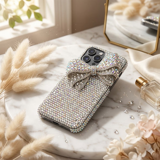 Blush Bow Sparkle Case (#RS-085)