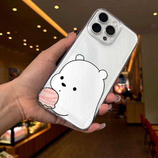 White Bear Transparent  Printed Case