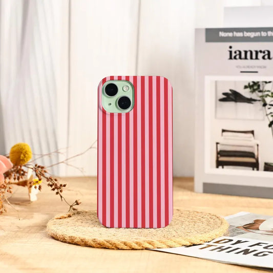 Trendy Red and Pink Stripes Case