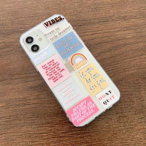 Positive Quote Clear Case