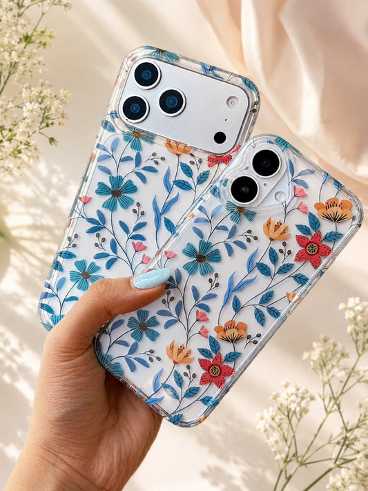 Bluish Floral Acrylic Case